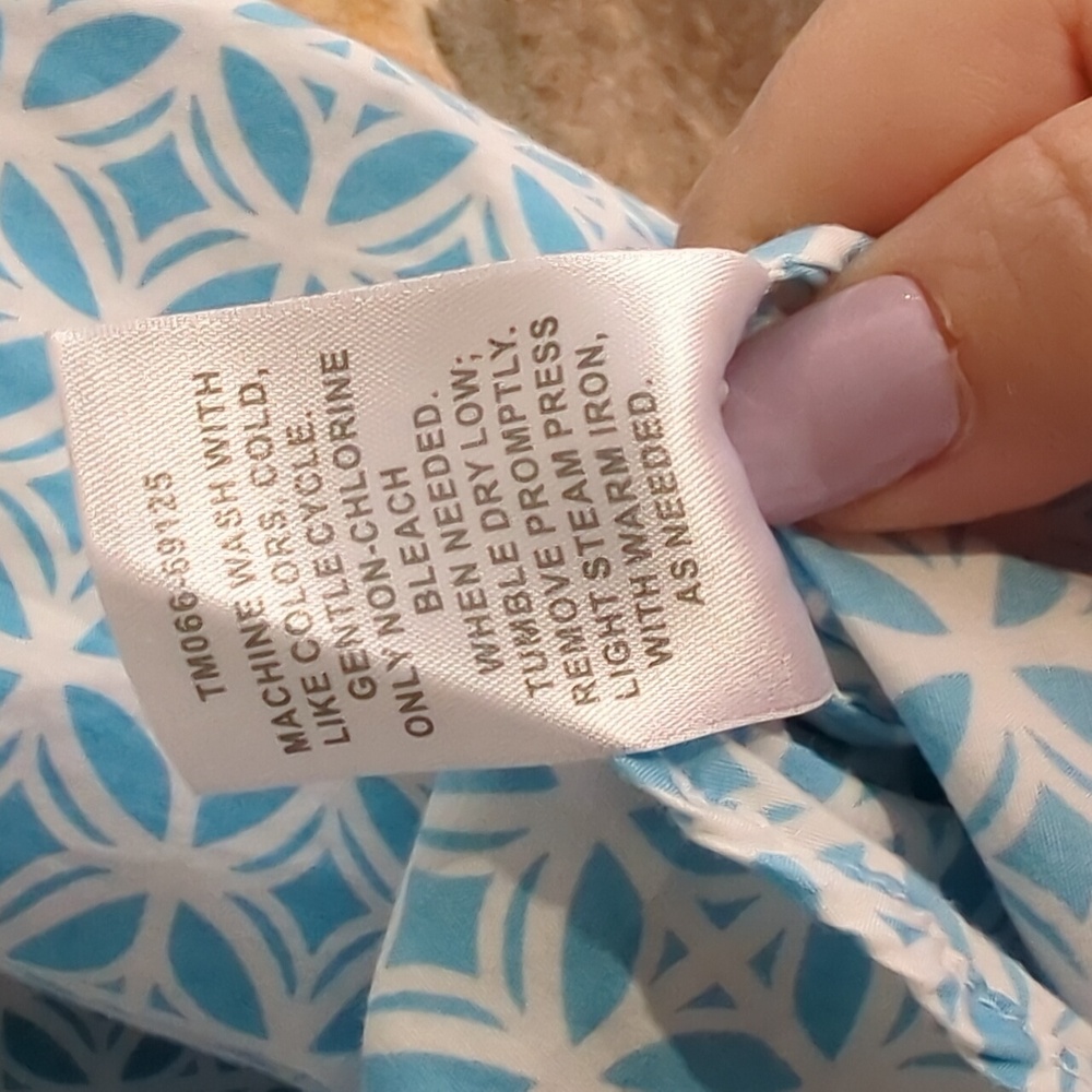 Pendleton Blue And White Cotton Top - Picture 6 of 10